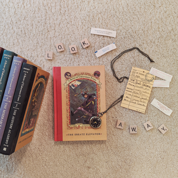 Bookstagram photo featuring A Series of Unfortunate Events book 6, The Ersatz Elevator by Lemony Snicket