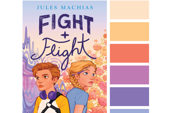 #Read By Color: A Girl Called Crow | features the book cover of FIGHT + FLIGHT by Jules Machias and a complimentary color palette.