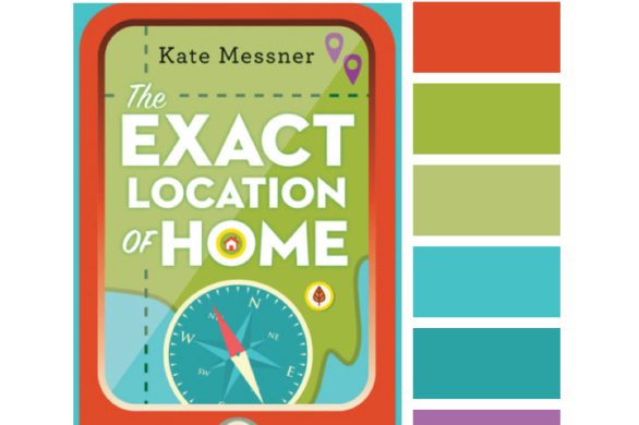 #Read By Color: Circuit Boy | features the book cover of THE EXACT LOCATION OF HOME by Kate Messner and a complimentary color palette.